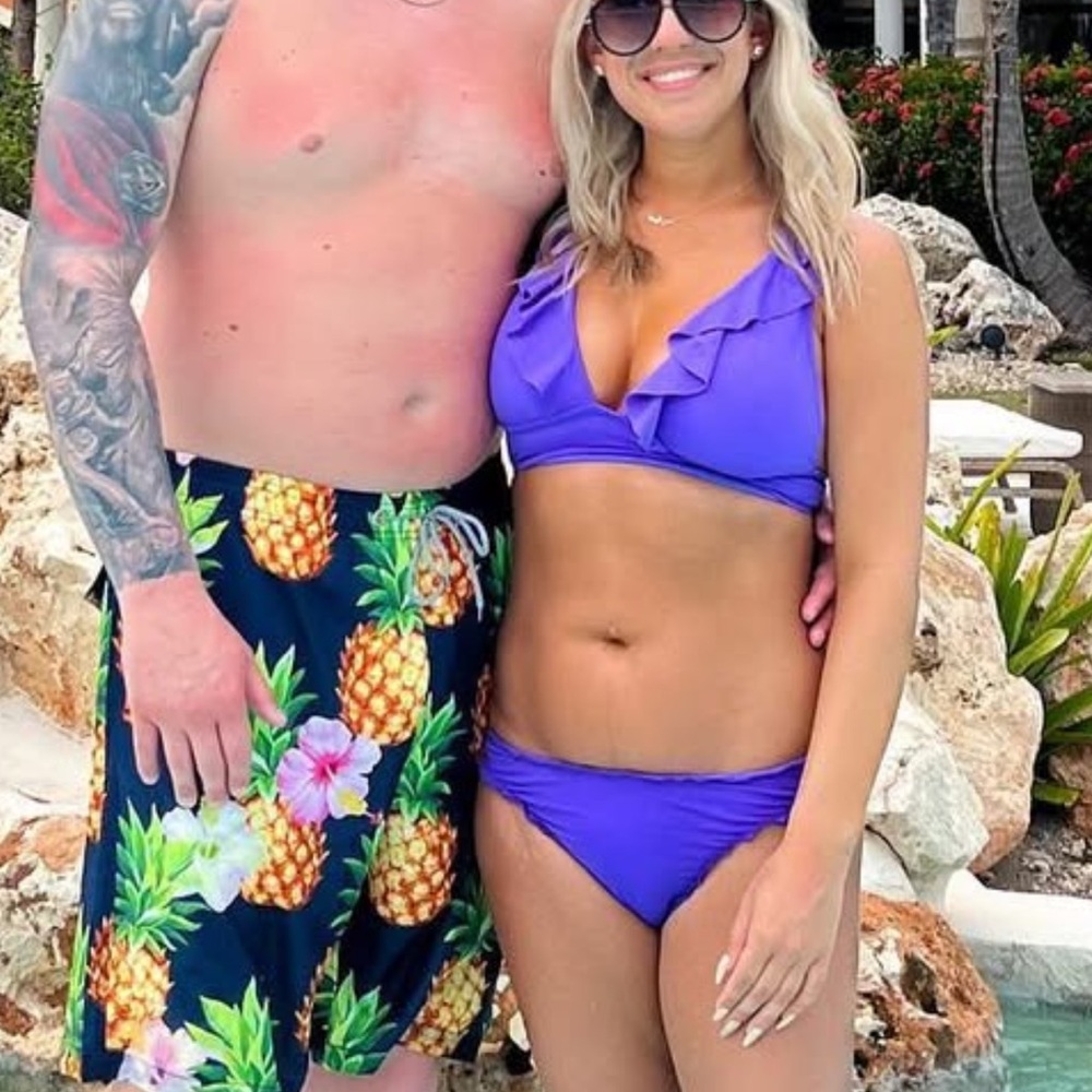Purple Ruffled Bikini Bottom - Picture 2 of 2